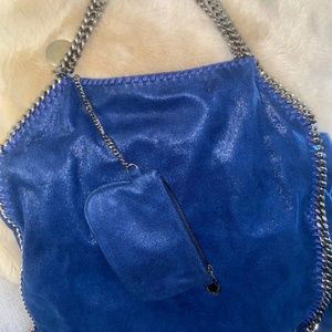 VEGAN Stella McCartney Royal Blue and Silver Large Falabella